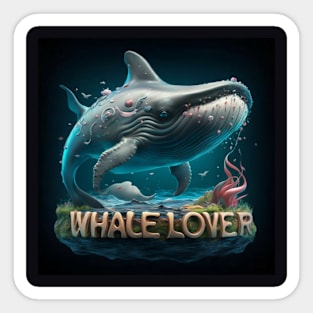 Exotic whale art for whale lovers Sticker